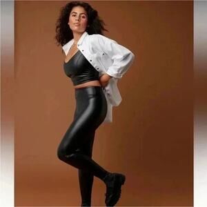 Offline by‎ Aerie Real Luxe Faux Leather Leggings XL Black